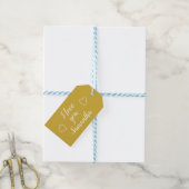 Gold I Love You Personated Name Cadeaulabel (Met Touw)
