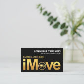 Gold "I Move" Signage Truck Home Mover Visitekaartje (Staand voorkant)