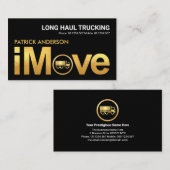 Gold "I Move" Signage Truck Home Mover Visitekaartje (Voorkant / Achterkant)
