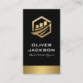 Gold Icon Real Estate Lux Gold Trim Visitekaartje (Voorkant)