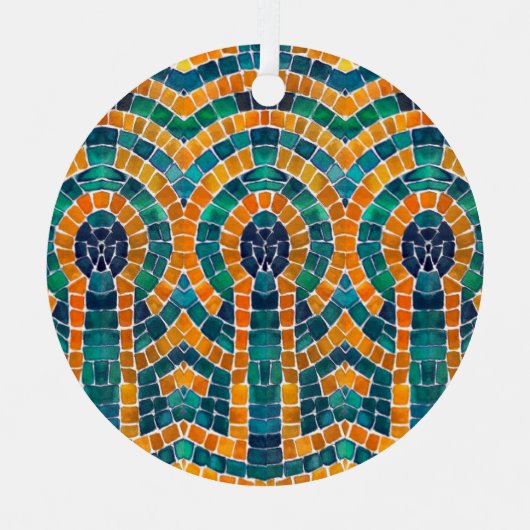 GOLD ICONS MOZAÏEK Metal Circle Ornament (Voorkant)