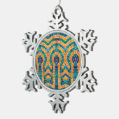 GOLD ICONS MOZAÏEK Pewter Snowflake Ornament (Rechts)