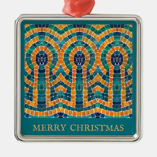 GOLD ICONS MOZAÏEK Premium Vierkant Ornament + Tek (Voorkant)