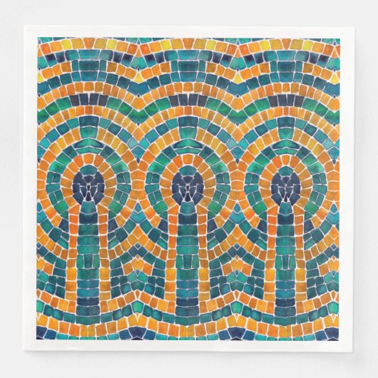 GOLD ICONS MOZAÏEK Standaard Diner Papier Servette Servet (Voorkant)