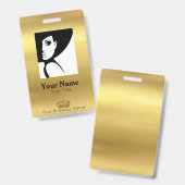 Gold ID werknemer Badge (Voor- en achterkant)