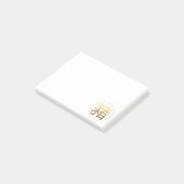 Gold Ideogram Pig Chinees Jaar Zodiac Birthday PoI Post-it® Notes (Schuin)