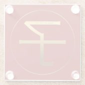 Gold Ideogram Rat Chinees Jaar Zodiac Birthday GlC Glazen Onderzetter (Achterkant)