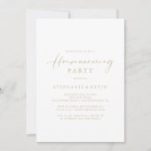 Gold Idyllic Calligraphy Housewarming Party Kaart (Voorkant)