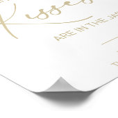 Gold Idyllic hoeveel Kissers Vrijgezellenfeest gam Poster (Hoek)