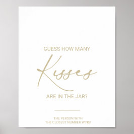 Gold Idyllic hoeveel Kissers Vrijgezellenfeest gam Poster