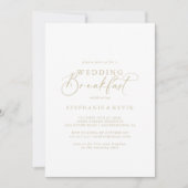 Gold Idyllic kalligraphy Wedding Breakfast Kaart (Voorkant)