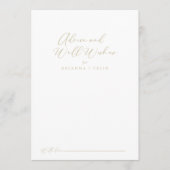Gold Idyllic kalligraphy Wedding Well Wishes Advieskaart (Voorkant)