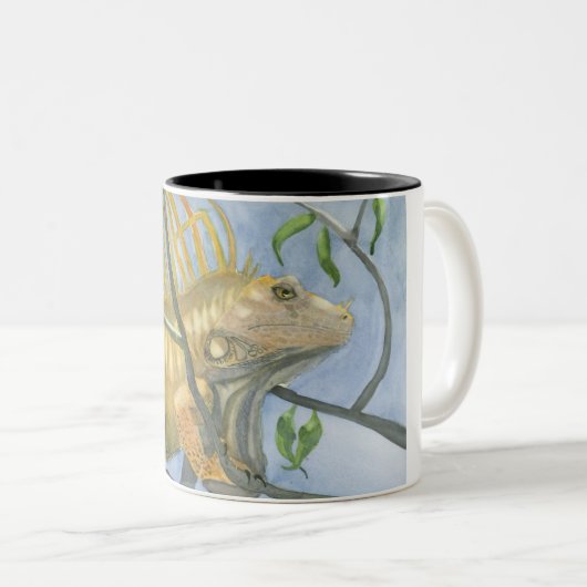 Gold Iguana-Mok Tweekleurige Koffiemok (Voorkant rechts)