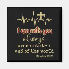 Gold ik ben met u altijd Christelijke de Manuscrip Magneet