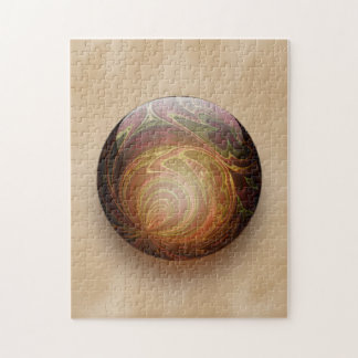 Gold Illuminated Spherical Gem Abstract Legpuzzel