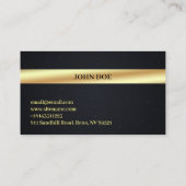 Gold in zwarte ruimte visitekaartje (Achterkant)