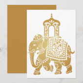 Gold Indian Elephant Kaart (Voorkant / Achterkant)