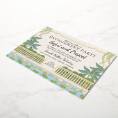 Gold Indian Engagement Party Folie Uitnodiging (Gedraaid)