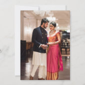 Gold Indian Engagement Party Kaart (Achterkant)