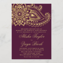 Gold Indian Paisley Formal Wedding