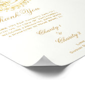 Gold Indian Paisley Wedding in Lieu of Favors Sign Poster (Hoek)