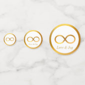 Gold Infinity op zwart wit Confetti (Achterkanten)