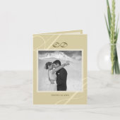 Gold Infinity Symbol Classy Monogram Foto Weddensc Bedankkaart (Voorkant)