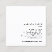 Gold Infinity Symbol Wood Vierkante Visitekaartje (Achterkant)