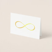 Gold Infinity Symbool Calligrafie Hartelijk dank Folie Kaarten (Voorkant)