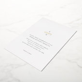 Gold Infinity Symbool Minimale grafische Folie Inv Uitnodiging (Gedraaid)