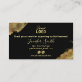 Gold Ink Hartelijk dank voor uw aankoop Visitekaartje (Achterkant)