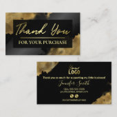 Gold Ink Hartelijk dank voor uw aankoop Visitekaartje (Voorkant / Achterkant)