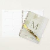 Gold Ink Monogram Abstracte Thuisschool Planner (Display)