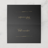 Gold-inktachtige receptietabel plaatskaartje (Buitenkant ongevouwen)