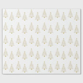 Gold Inspirational Christmas Tree Peace Joy Cadeaupapier (Vlak)