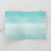 Gold Inspirerend offertes Aqua Mint Ombre Kaart (Binnen)