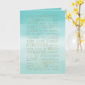 Gold Inspirerend offertes Aqua Mint Ombre Kaart (Gele Bloem)