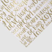 Gold Inspirerend Words Tissuepapier (Detail)