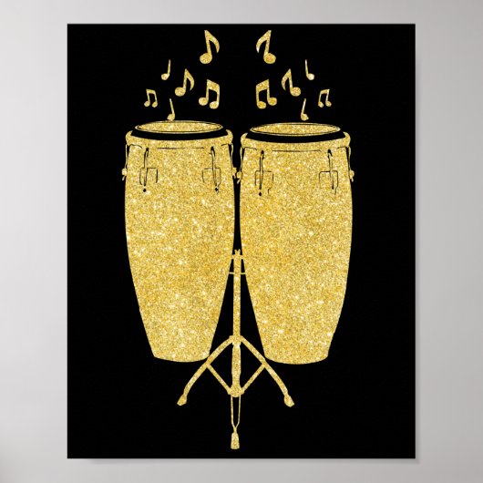 Gold Instruments - Conga drummer Poster (Voorkant)