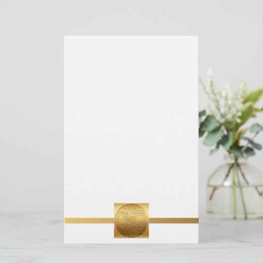 Gold International Christmas Navidad Stationery Briefpapier (Staand voorkant)