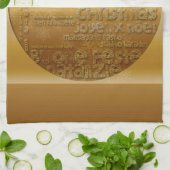 Gold International Kerstmis Navidad K Towel Theedoek (Gevouwen)