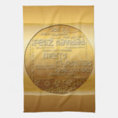 Gold International Kerstmis Navidad K Towel Theedoek (Verticaal)