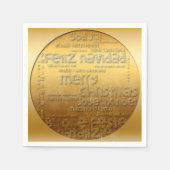 Gold International-kerstNavidad Paper Napkin Servet (Voorkant)