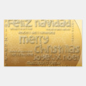 Gold International-kerstrectangular Sticker (Voorkant)