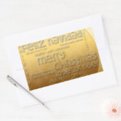 Gold International-kerstrectangular Sticker (Envelop)