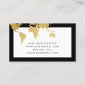 Gold International Travel Wereldkaart Visitekaartje (Achterkant)