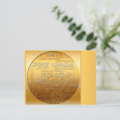 Gold International Weihnachten Navidad H Briefkaar Feestdagenkaart (Staand voorkant)
