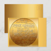 Gold International Weihnachten Navidad H Briefkaar Feestdagenkaart (Voorkant / Achterkant)