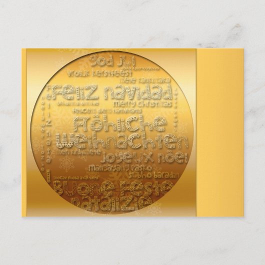 Gold International Weihnachten Navidad H Briefkaar Feestdagenkaart (Voorkant)