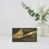Gold Investment Uptrend Share Graph Wave Financial Visitekaartje (Staand voorkant)